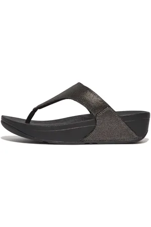 FitFlop Teenslippers LULU GLITZ sleehak, zomerschoen, microwobbleboard - comfortabel voetbed