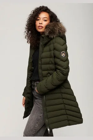 Superdry Gewatteerde jas FUJI NEPPEL HOOD MID LENGTH