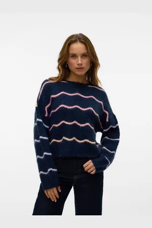 VERO MODA Trui met ronde hals VMHATTY LS O-NECK STITCH PULLOVER BOO