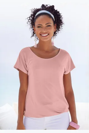 vivance collection Shirt met korte mouwen Met haakwerk aan de achterkant