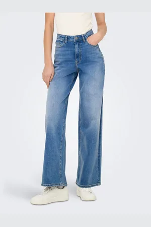 JDY High-waist jeans FELINA-FINA HW WIDE MED BLUE DNM NOOS