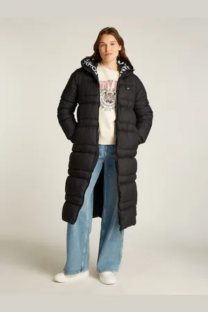 Tommy Hilfiger Lange jas met een logo-opschrift