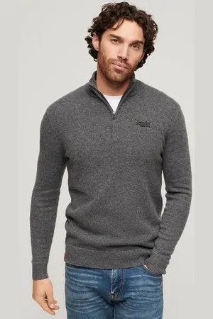 Superdry Gebreide trui ESSENTIAL EMB KNIT HALF ZIP