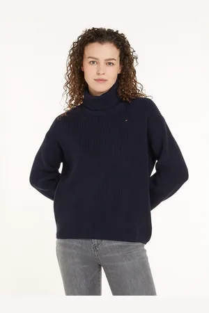 Tommy Hilfiger Gebreide trui CO CARDI STITCH ROLL-NK SWEATER