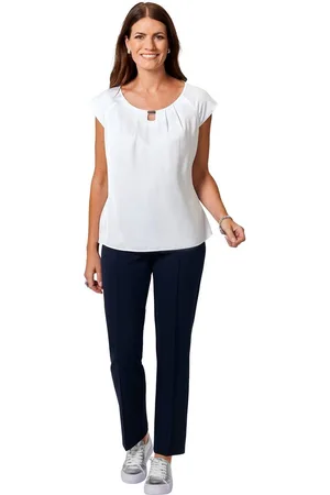 Hermann Lange Shirttop met decoratief detail aan de halslijn