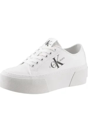 Calvin Klein Plateausneakers JENNA 19T *I met logo-opdruk, vrijetijdsschoen, lage schoen, veterschoen