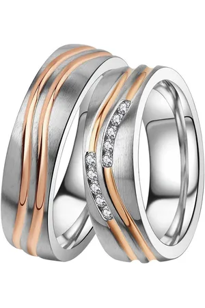 DOOSTI Trouwring Sieraden cadeau roestvrijstalen trouwring partnerring LIEBE