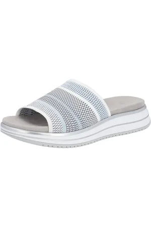 Remonte Slippers , sleehak, zomerschoen, slippers met praktische elastische rand