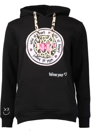 Zwillingsherz Hoodie met bindbanden in leeuw-look