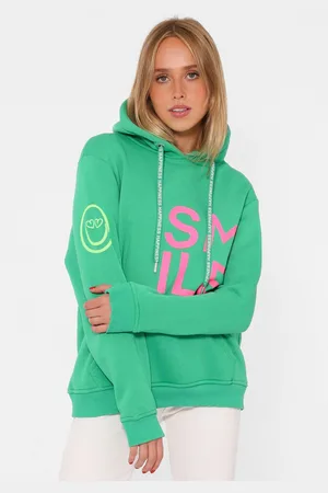 Zwillingsherz Hoodie "Alissa" met smile-print