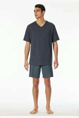 Schiesser Shortama "Comfort Essentials" met opgestikte borstzak (2-delig)
