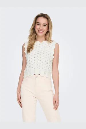 ONLY Gebreide top ONLLUNA LIFE SL O-NECK TANK NOOS KNT