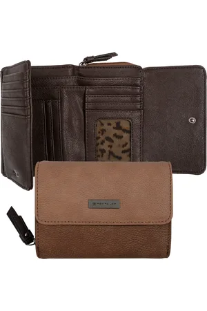 TOM TAILOR Portemonnee Elin harmonieuze materiaalmix met licht contrasterende stiksels
