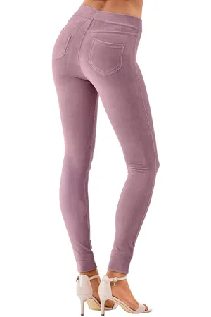 Lascana Legging uit zacht materiaal in cordlook, loungewear
