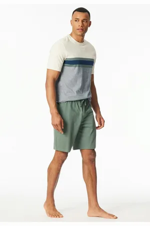 Schiesser Shortama "Casual Nightwear" Shorts in uni met bindband aan de tailleband (2-delig)