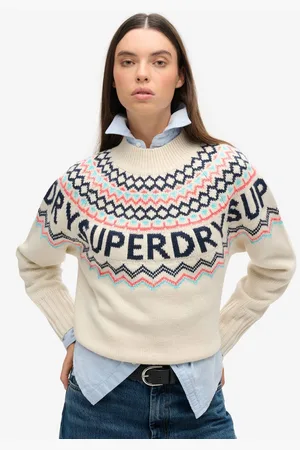 Superdry Gebreide trui FAIRISLE BRANDED JUMPER