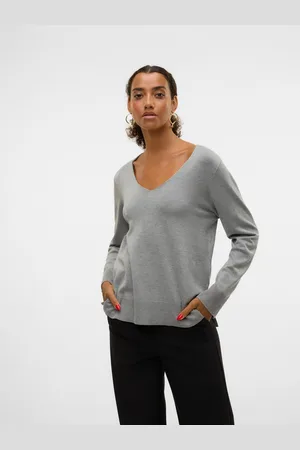 VERO MODA Gebreide trui VMSILJE LS V-NECK PULLOVER GA NOOS
