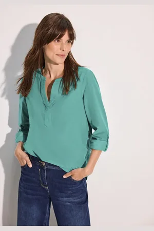 CECIL Blouse met lange mouwen met ingesneden ronde hals