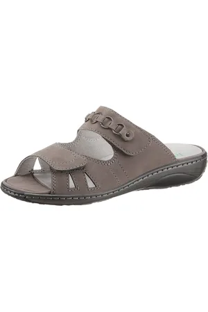 Waldläufer Slippers Garda , sleehak, zomerschoen, pantoffels met juwelenapplicatie, wijdte g