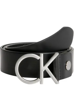 Calvin Klein Leren riem CK ADJ.LOGO BELT 3.5CM