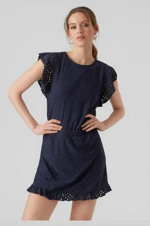 VERO MODA Shirt met ronde hals VMTASSA SL FRILL TOP NOOS