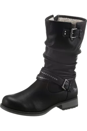 Mustang Winterlaarzen , enkellaarsjes, winterlaarzen met decoratieve gespen aan de slouchy schacht
