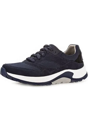 Gabor Sneakers met sleehak , vrijetijdsschoen, lage schoen, veterschoen met verwisselbaar voetbed, breedte g