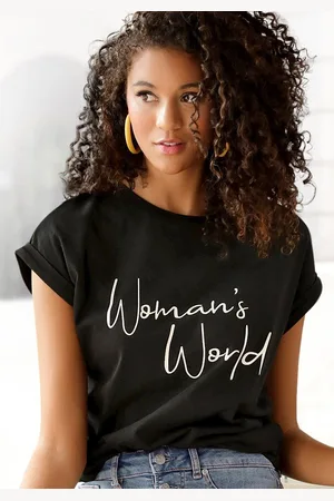 Lascana T-shirt met print aan de voorkant, katoenen shirt met korte mouwen, basic