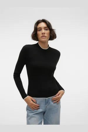VERO MODA Trui met ronde hals VMFLOUNCY LS HIGHNECK PULLOVER GA