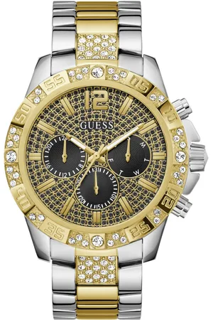 Guess Multifunctioneel horloge Majestic Quartzhorloge, horloge, heren, datum, 12/24-uurs weergave, kristalstenen