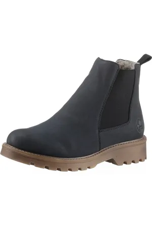 Rieker Chelsea-boots , instappers, enkellaars, blokhak, met knusse warme voering
