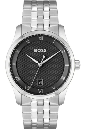 HUGO BOSS Kwartshorloge Principle Horloge, herenhorloge, stalen band, ideaal ook als cadeau (set, 2-delig, Met leren band)