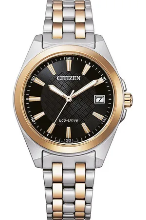 Citizen Solarhorloge EO1210-83A Polshorloge, dameshorloge, roestvrijstalen armband, tot 10 bar waterdicht, datum