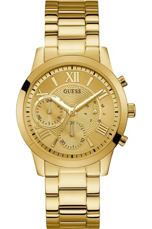 Guess Multifunctioneel horloge Zonne-energie Polshorloge, kwartshorloge, dameshorloge, datum, roestvrijstalen armband