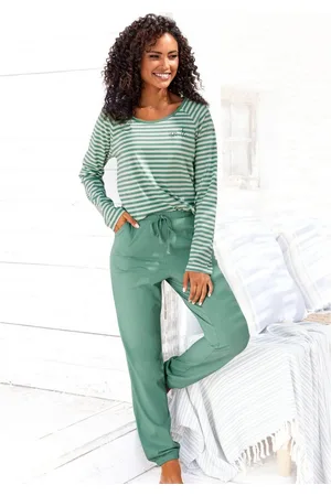 VIVANCE DREAMS Pyjama met strepen van voorgeverfd garen