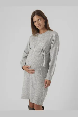 Mama;licious Positiejurk MLNEWANNE L/S ABK KNIT DRESS A. NOOS