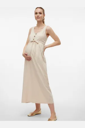 Mama;licious Jurk in overgooiermodel MLEVI LIA SL JRS ANKLE DRESS 2F NOOS