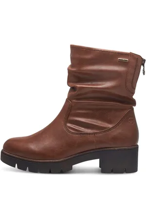 Tamaris Winterlaarsjes hakken, winterlaarzen met plooien aan de slouchy schacht