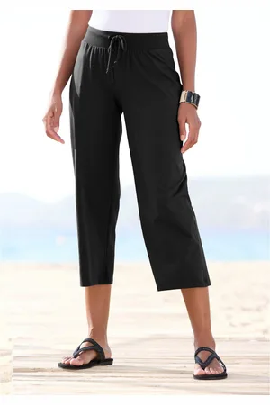 beachtime 7/8-strandbroek van zachte jersey, wide leg, joggingbroek, loungebroek