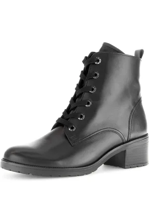 Gabor Veterlaarsjes Tunis blokhak, veterschoenen, comfort schoen met aantrekloop, g-breedte