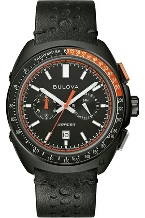 BULOVA Chronograaf Racer Horloge, quartz, herenhorloge, saffierglas, leren band