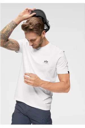 Alpha Industries Shirt met ronde hals BASIC T SMALL LOGO