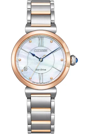 Citizen Solarhorloge EM1074-15D Polshorloge, dameshorloge, roestvrijstalen armband, saffierglas