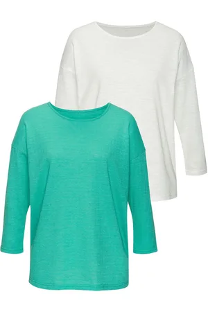 vivance collection Shirt met lange mouwen Met modieuze structuur van kreukvrije kwaliteit met katoen (Set van 2)