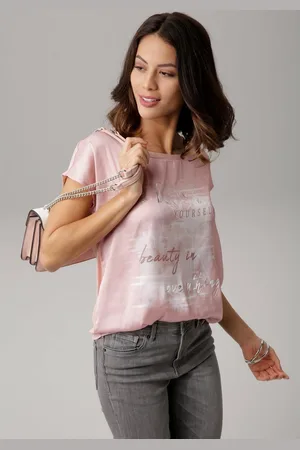 Laura Scott Shirtblouse van satijn met stijlvolle print
