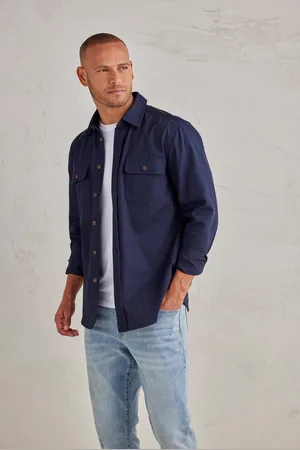 john devin Overhemd met lange mouwen Coole overshirt
