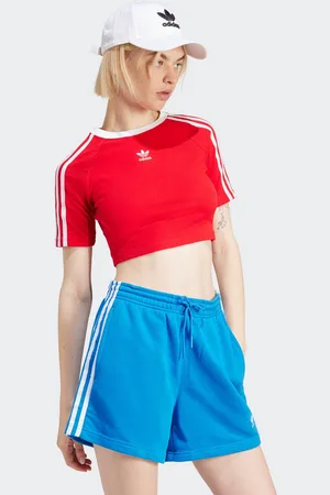 adidas T-shirt 3 S BABY TEE Cropped drie-strepen shirt