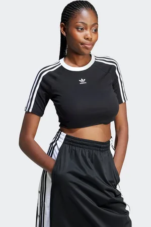 adidas T-shirt 3 S BABY TEE Cropped drie-strepen shirt