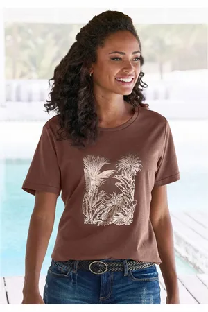 vivance collection T-shirt Met goudkleurig glanzend folieprint