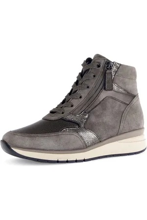 Gabor Sneakers met sleehak Capri , comfortabele schoen, high-top sneaker, veterschoen, comfortabele breedte k (extra breed)